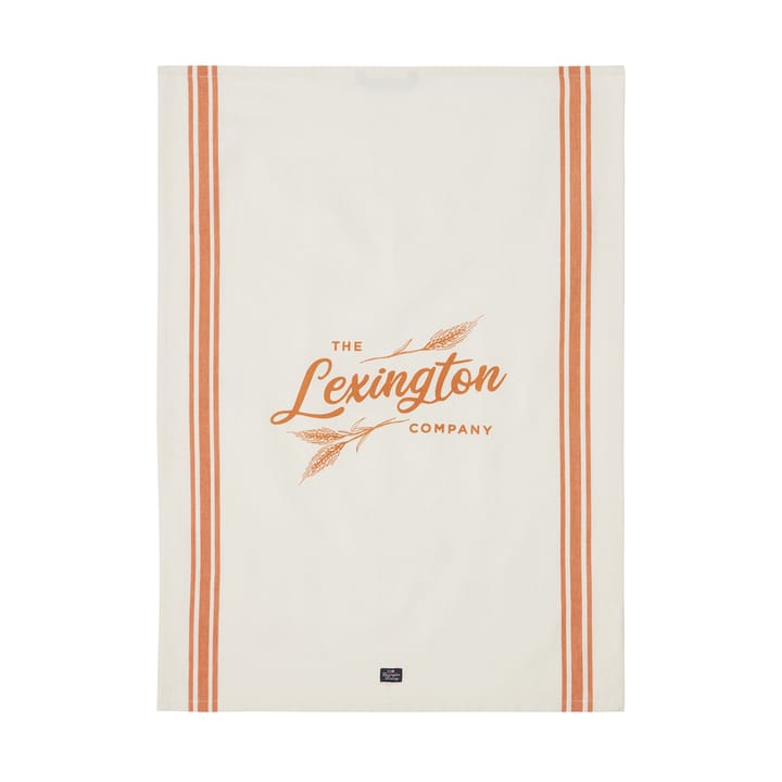 Organic Cotton kjøkkenhåndkle 50x70 cm - White-orange - Lexington