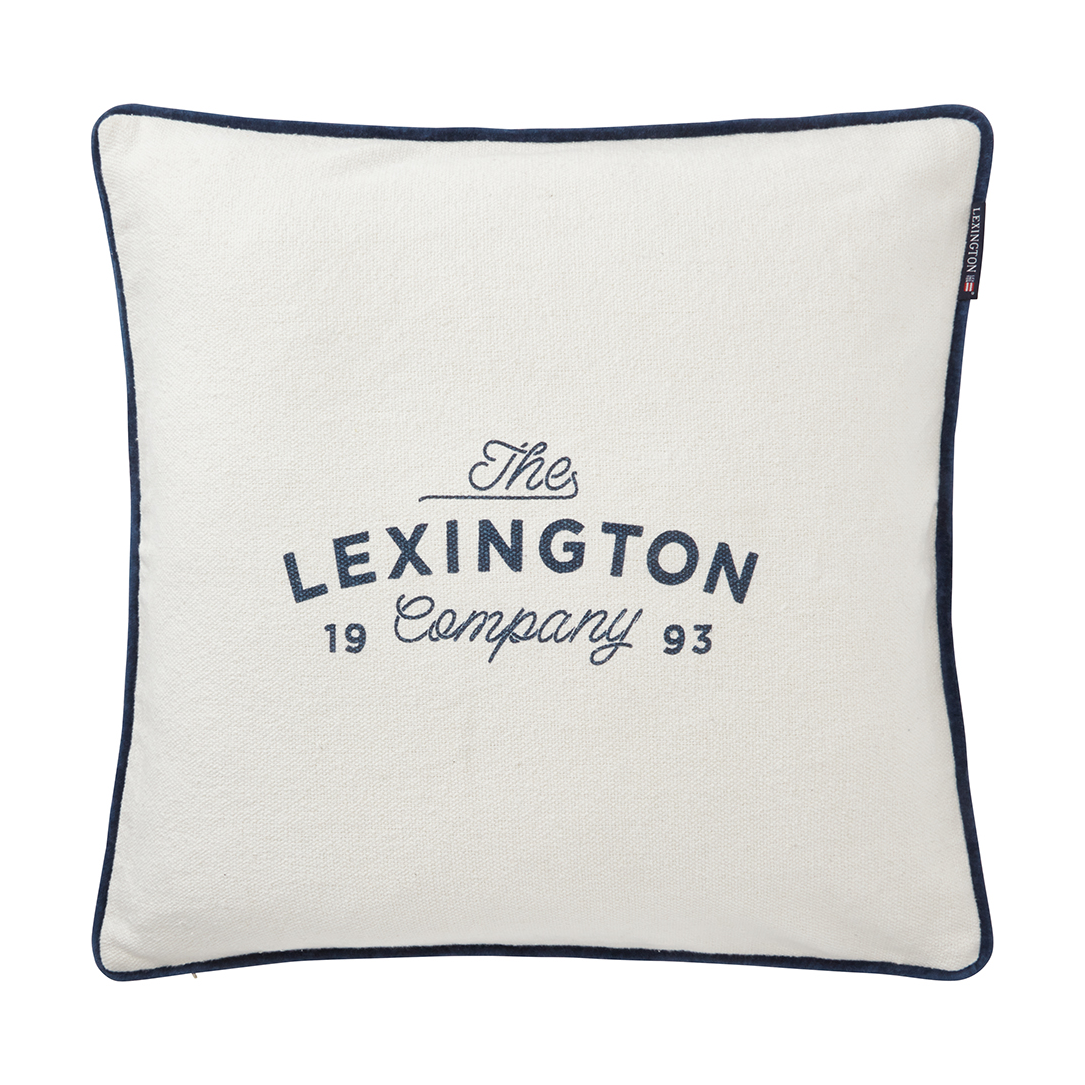 Bilde av Lexington Printed Logo Recycled Cotton putetrekk 50x50 cm White