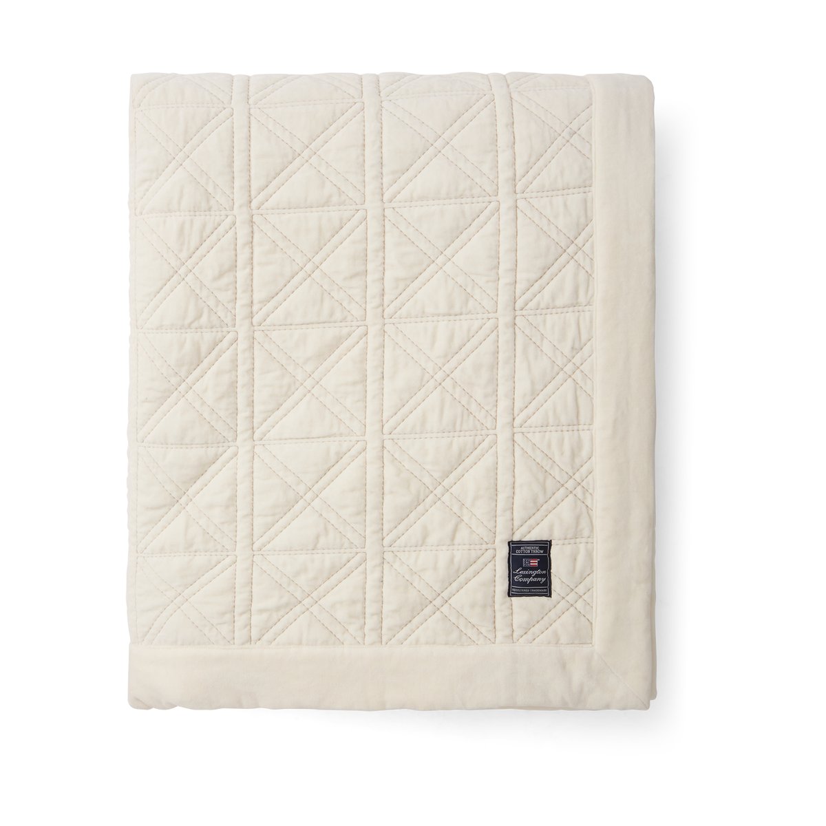 Bilde av Lexington Quilted Organic Cotton Velvet sengeteppe 160x240 cm Hvit