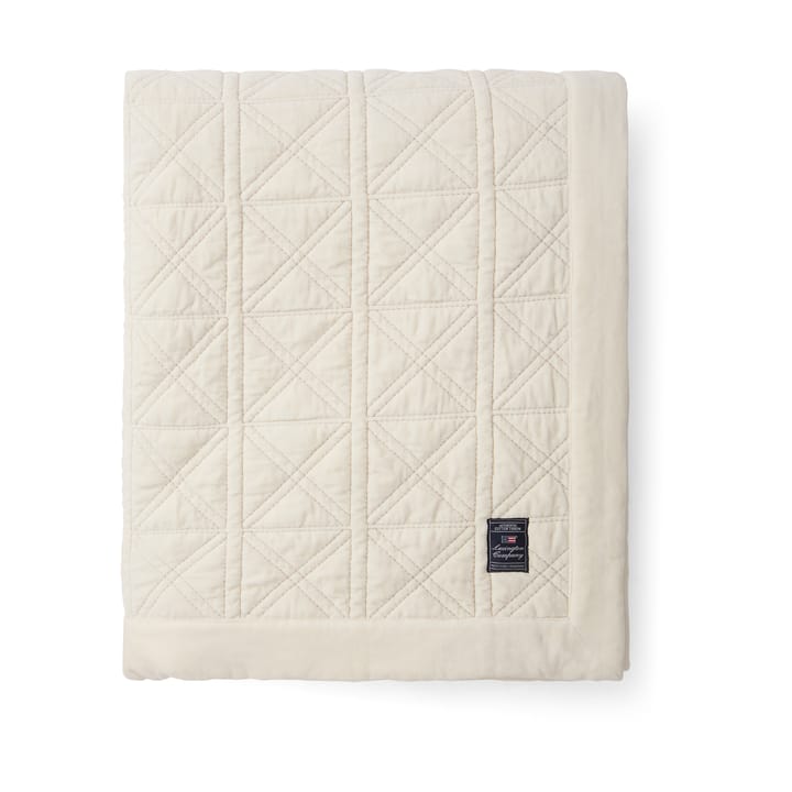 Quilted Organic Cotton Velvet sengeteppe 260x240 cm - Hvit - Lexington