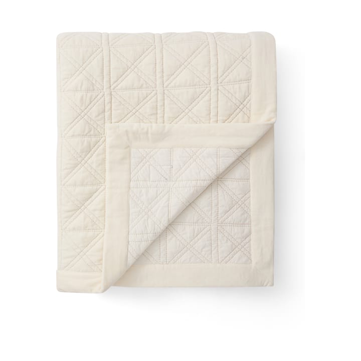 Quilted Organic Cotton Velvet sengeteppe 260x240 cm, Hvit Lexington