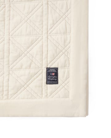 Quilted Organic Cotton Velvet sengeteppe 260x240 cm - Hvit - Lexington