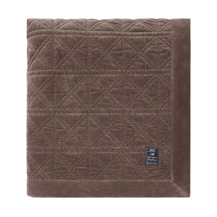 Rattan Quilted Velvet sengeteppe 160x240 cm - Brown - Lexington