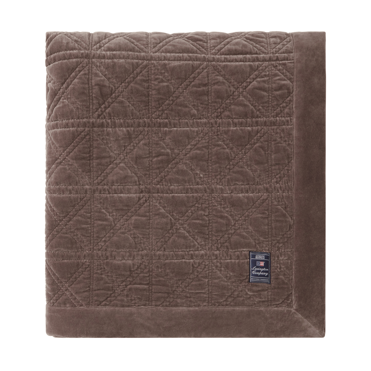 Bilde av Lexington Rattan Quilted Velvet sengeteppe 160x240 cm Brown