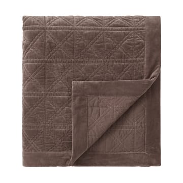 Rattan Quilted Velvet sengeteppe 160x240 cm - Brown - Lexington