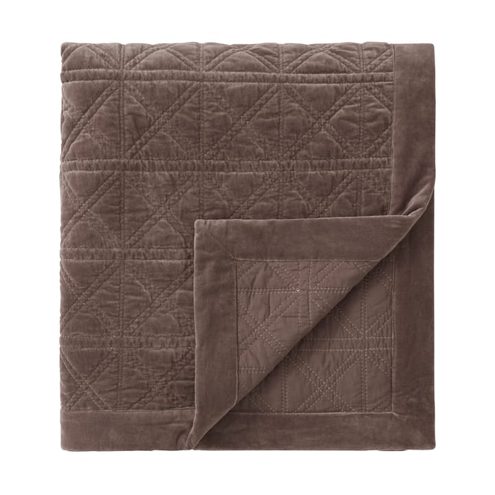 Rattan Quilted Velvet sengeteppe 160x240 cm, Brown Lexington