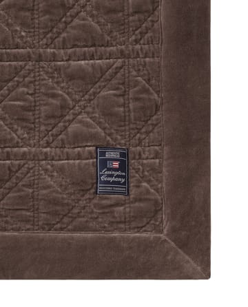 Rattan Quilted Velvet sengeteppe 160x240 cm - Brown - Lexington