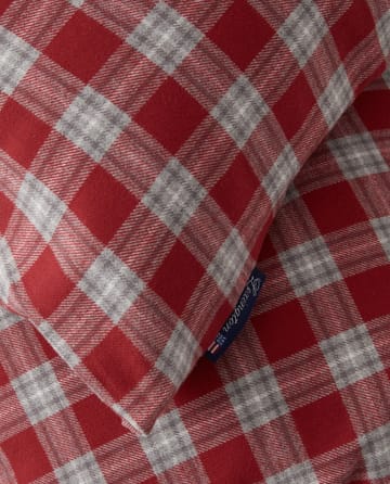 Red Checked Cotton Flannel sengesett - 2 x 50 x 60 cm, 220 x 220 cm - Lexington