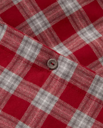 Red Checked Cotton Flannel sengesett - 2 x 50 x 60 cm, 220 x 220 cm - Lexington