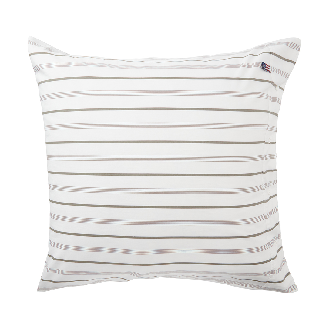 Bilde av Lexington Striped Cotton Poplin putevar 65x65 cm White