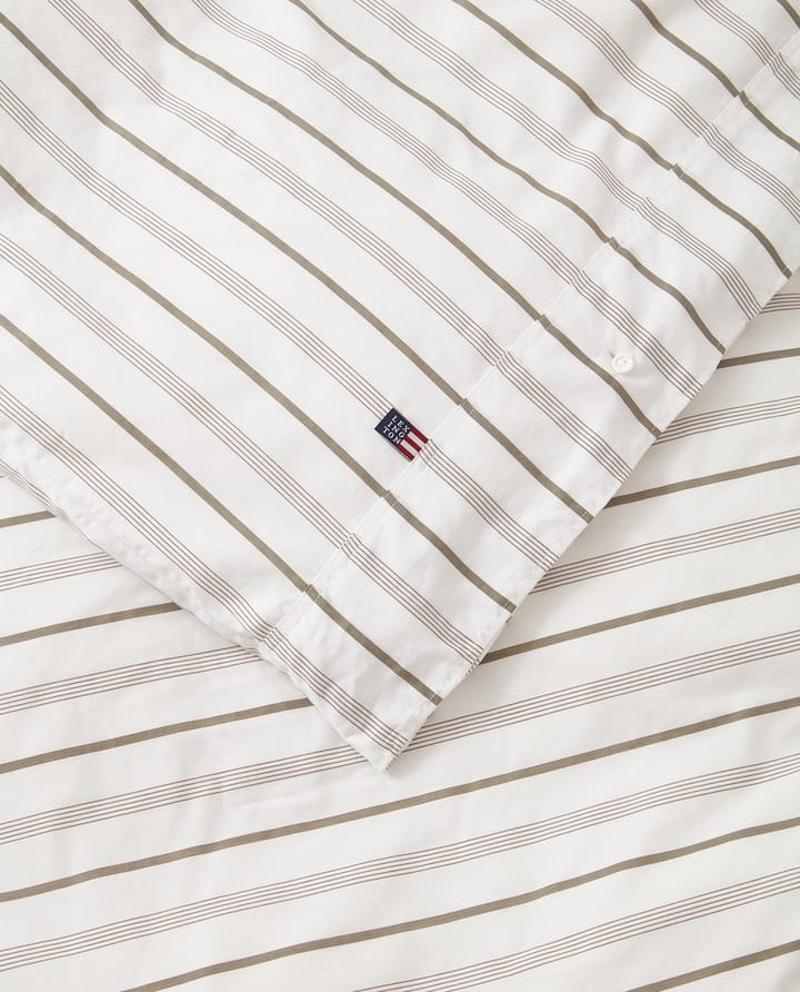 Striped Cotton Poplin sengesett 150x210 cm, White Lexington