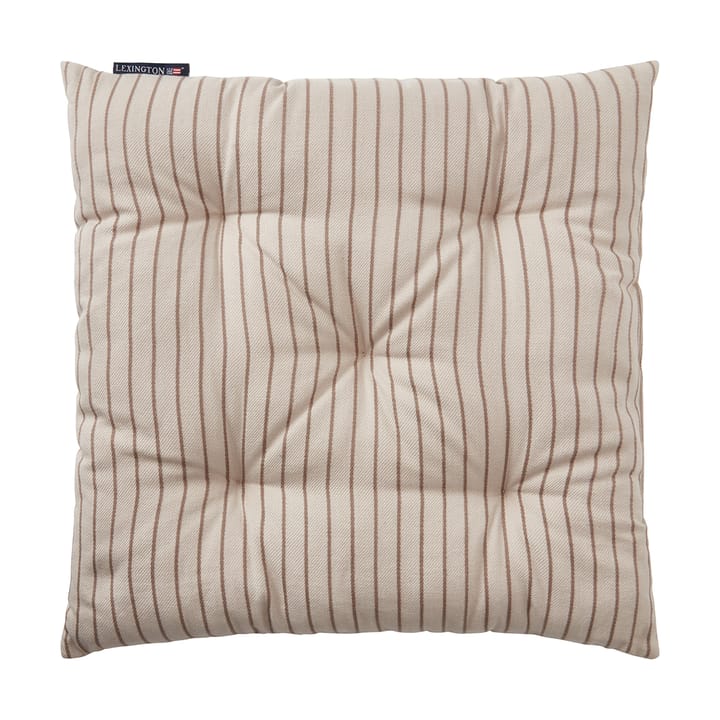 Striped Recycled Cotton sittepute 40x40 cm - Beige - Lexington