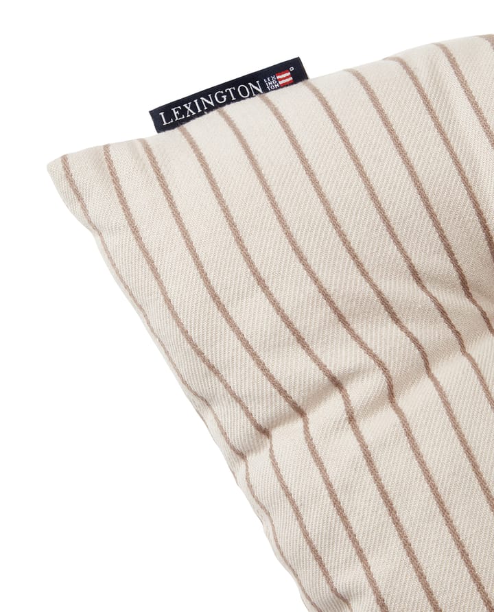 Striped Recycled Cotton sittepute 40x40 cm, Beige Lexington