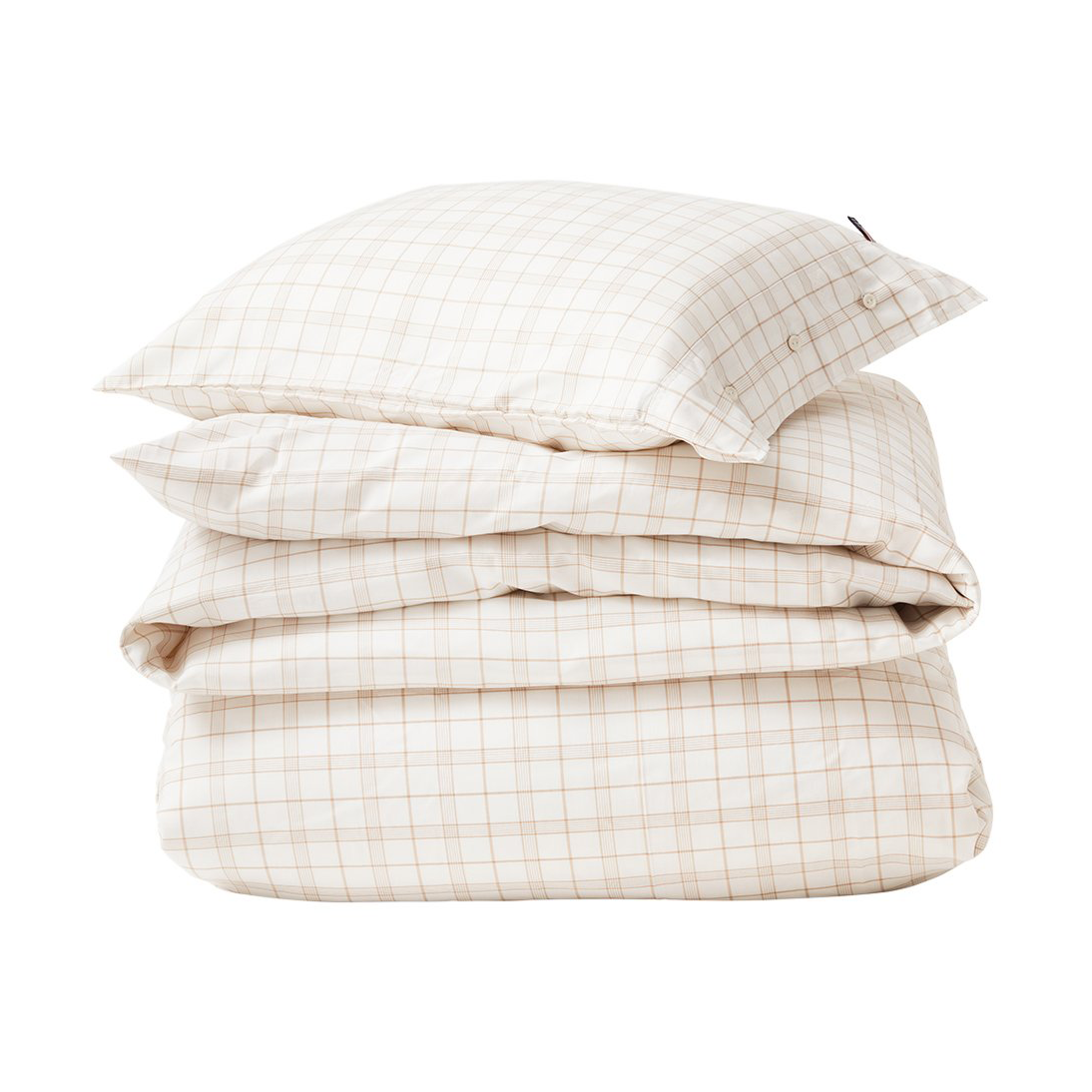 Bilde av Lexington White/Beige Checked Lyocell/Cotton sengesett 50x60 cm 220x220 cm