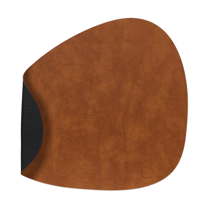 Bull spisebrikke vendbar curve L 1 stk. - Cognac-black - LIND DNA