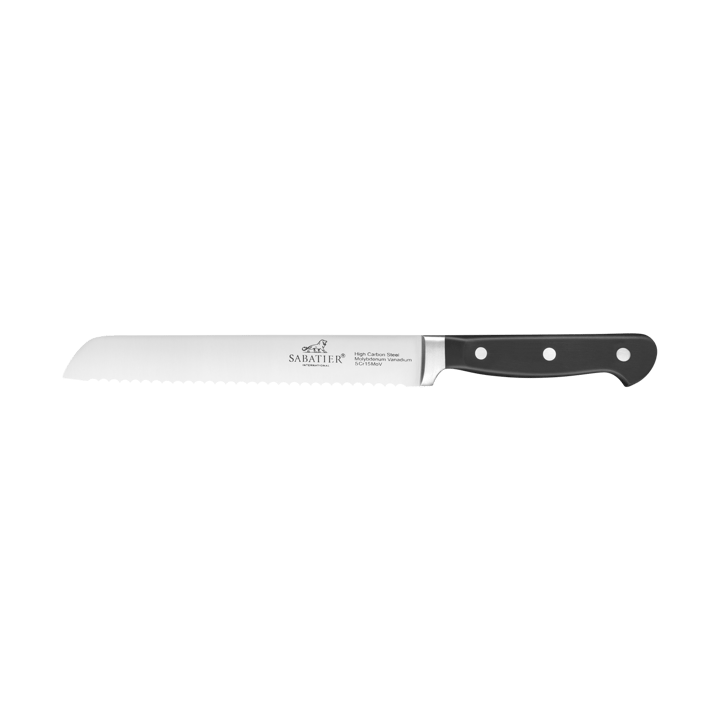 Pluton brødkniv 20 cm - Stål-svart - Lion Sabatier