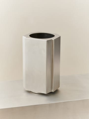 Funki krukke S 36 cm - Brushed Aluminium - Louise Roe