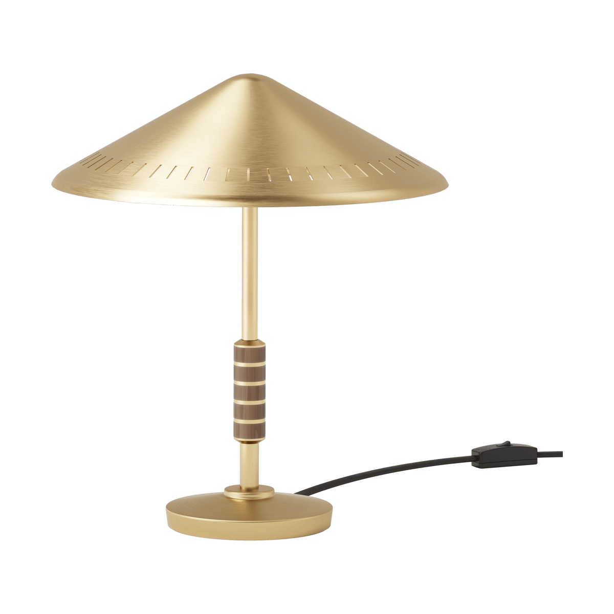 Bilde av LYFA Governor 250 bordlampe Brass-walnut