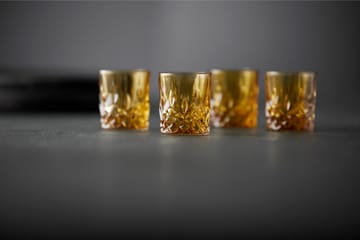 Sorrento shotglass 4 cl 4-pack - Amber - Lyngby Glas