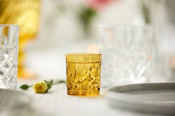 Sorrento shotglass 4 cl 4-pack - Amber - Lyngby Glas