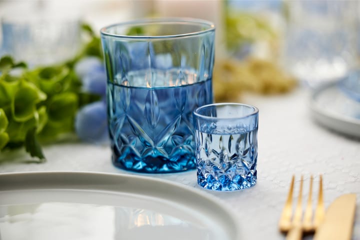 Sorrento shotglass 4 cl 4-pack, Blå Lyngby Glas