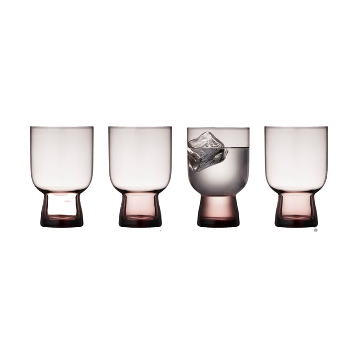 Sorrento vannglass 30 cl 4-pk - Rosa - Lyngby Glas