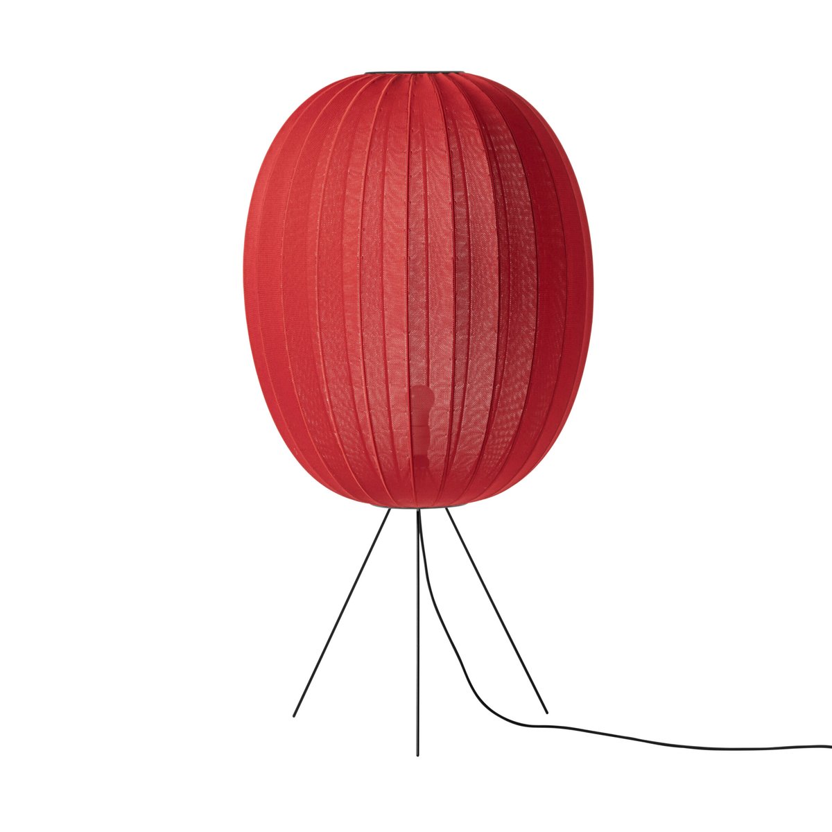 Bilde av Made By Hand Knit-Wit 65 High Oval Medium gulvlampe Maple red