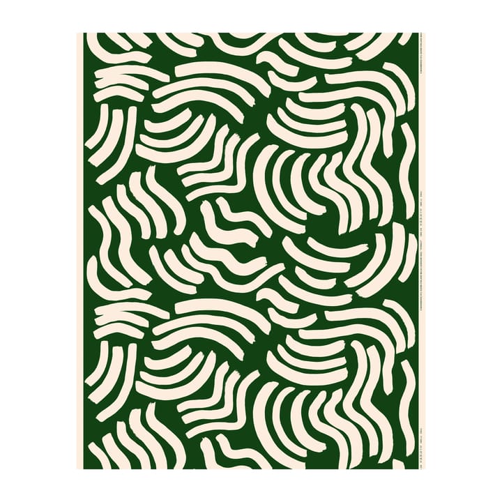 Hyräily bomullstøy, Green-cotton Marimekko