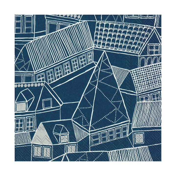 Kujiila servietter 33x33 cm 20-pk - Blue-silver - Marimekko