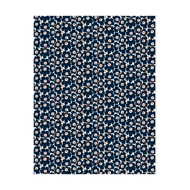 Mini-Unikko stoff - White-dark navy-powder-tile - Marimekko