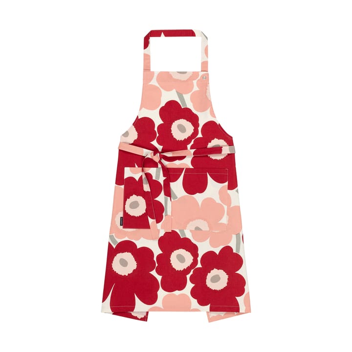 Pieni Unikko forkle - Cotton-dark cherry-rose - Marimekko