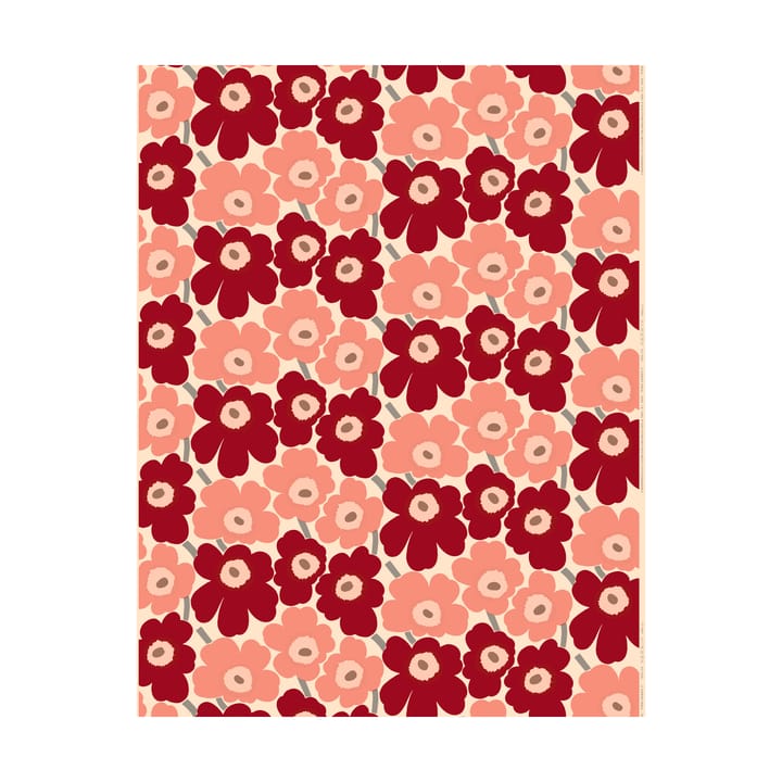 Pieni Unikko stoff bomull - Cotton-dark cherry-rosa - Marimekko