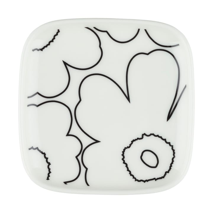 Piirto Unikko asjett 10x10 cm - White-black - Marimekko