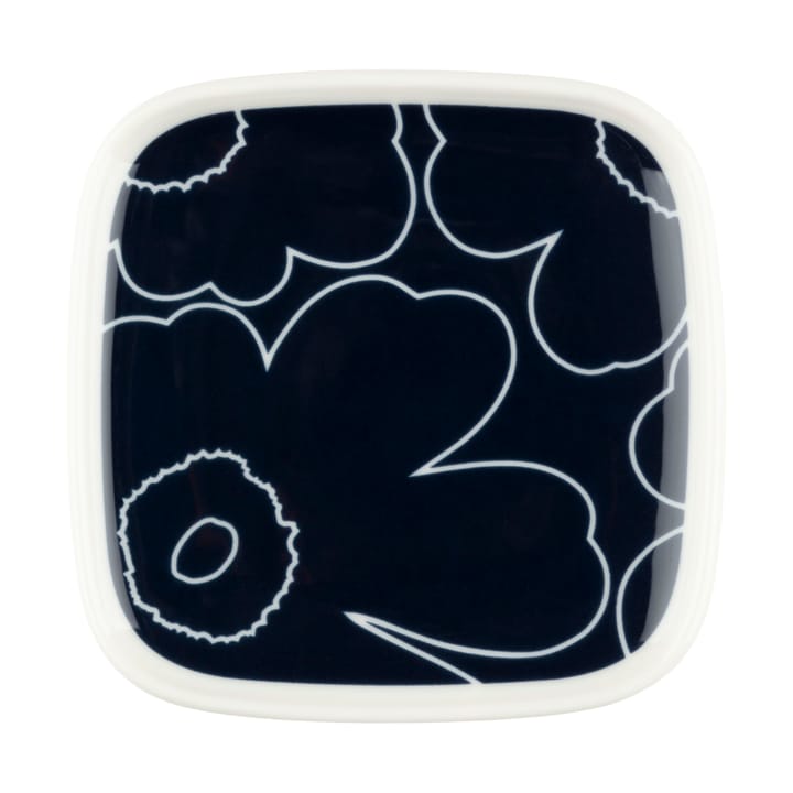 Piirto Unikko asjett 10x10 cm - White-dark blue - Marimekko