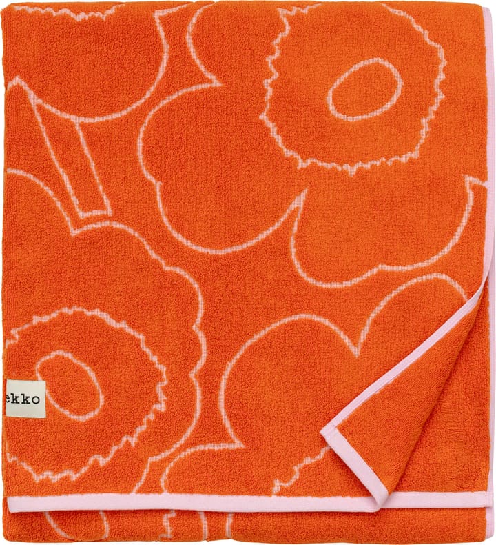 Piirto Unikko badehåndkle 100x160 cm - Burnt orange-pink - Marimekko