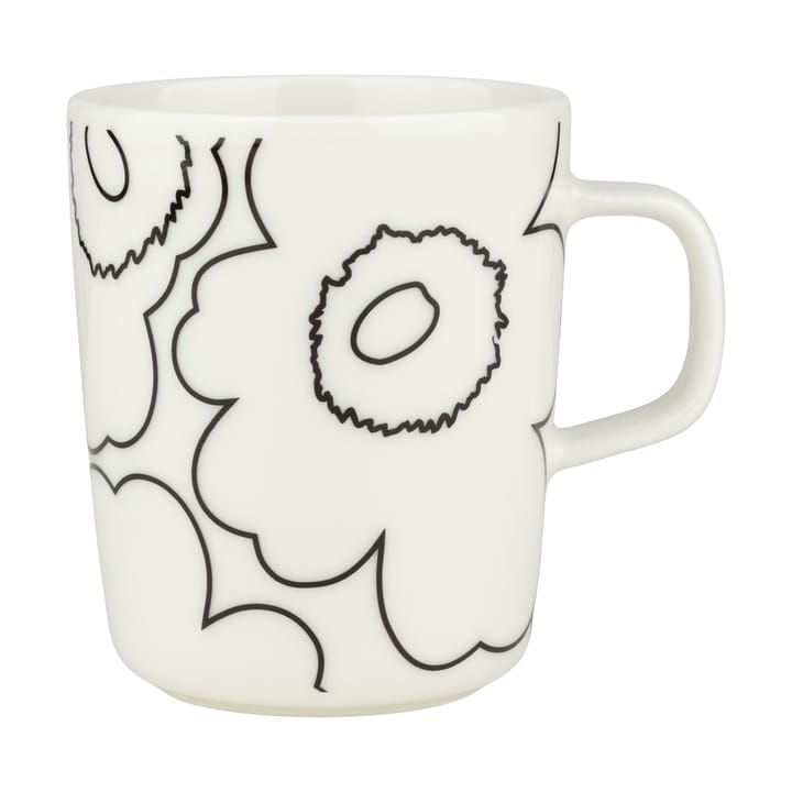 Piirto Unikko krus 2,5 dl - White-black - Marimekko