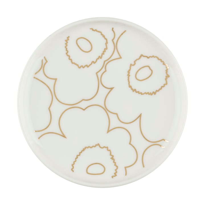 Piirto Unikko tallerken Ø13,5 cm, White-gold Marimekko