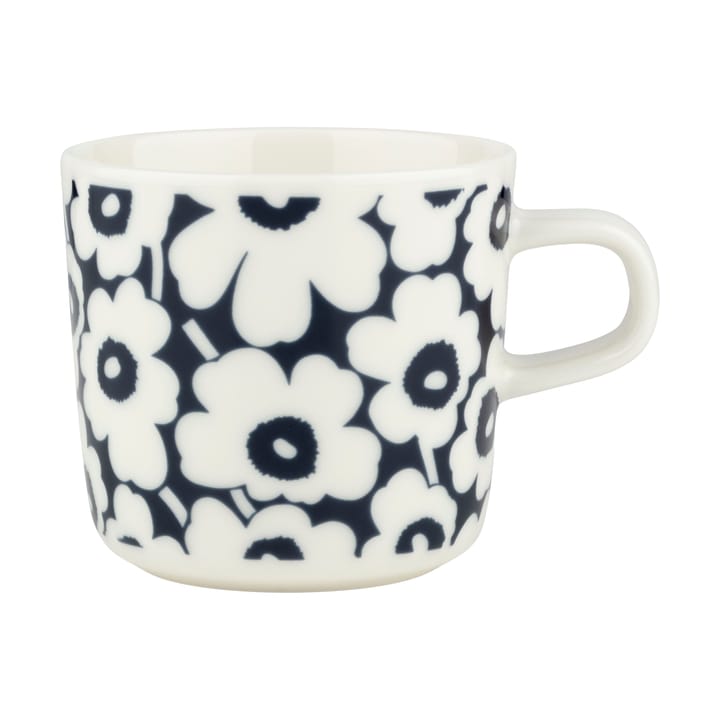 Pikkuinen Unikko kafekopp 20 cl, Dark blue-white Marimekko