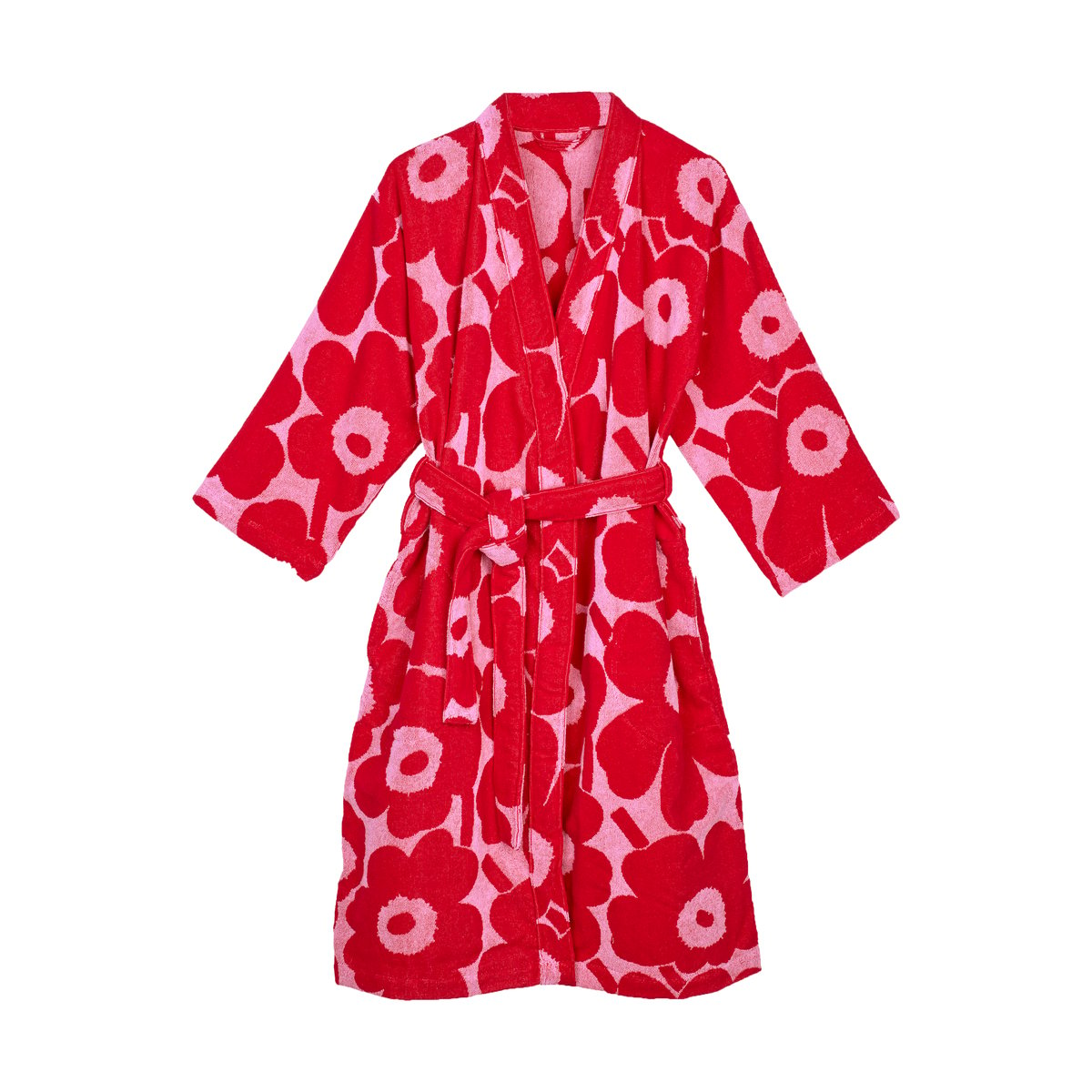 Bilde av Marimekko Unikko 2 badekåpe Red-pink S