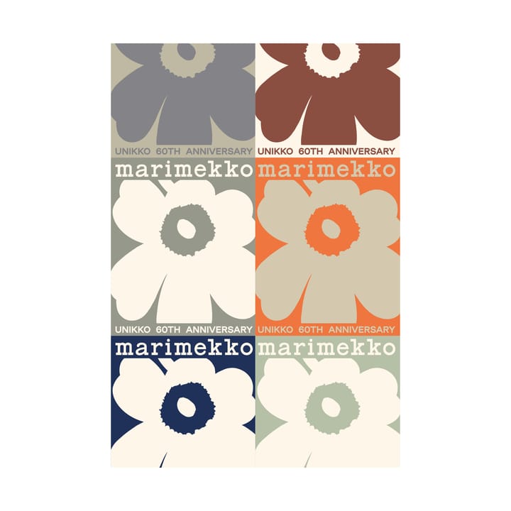 Unikko 60-årsjubileum plakat 70x100 cm - Multi - Marimekko