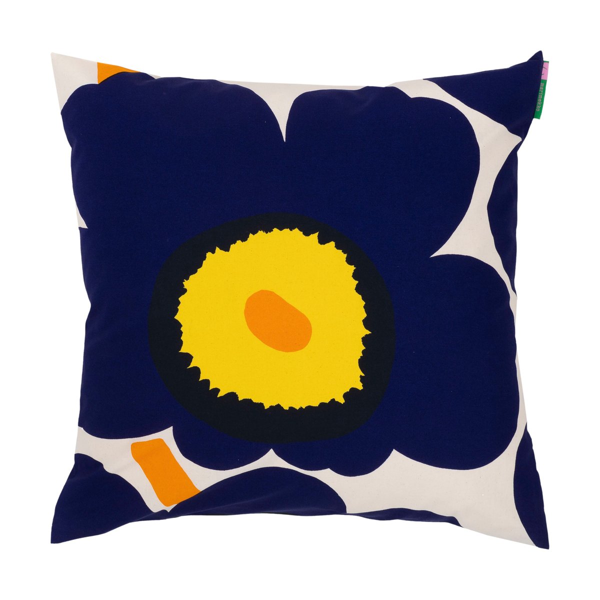 Bilde av Marimekko Unikko 60-årsjubileum putetrekk 50x50 cm Cotton-d. blue-yellow-orange