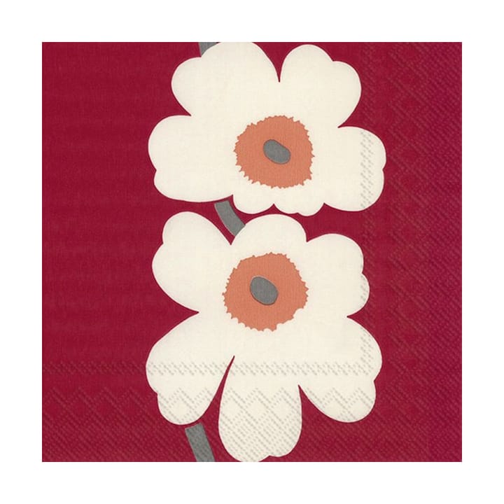 Unikko 60-årsjubileum servietter 33x33 cm 20-pk - Red - Marimekko