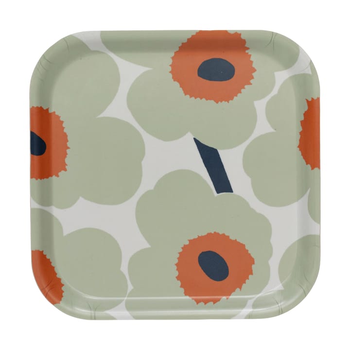 Unikko brett 20x20 cm - Off white-sage-orange - Marimekko