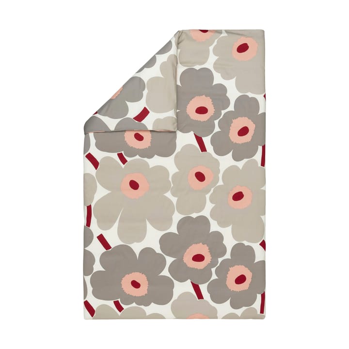 Unikko dynetrekk sateng 150x210 cm - Off white-warm grey-pink - Marimekko