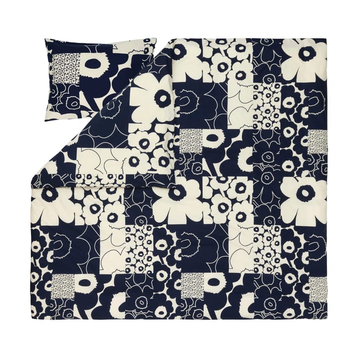 Unikko Kollaasi dynetrekk 240x220 cm - Off white-dark blue - Marimekko