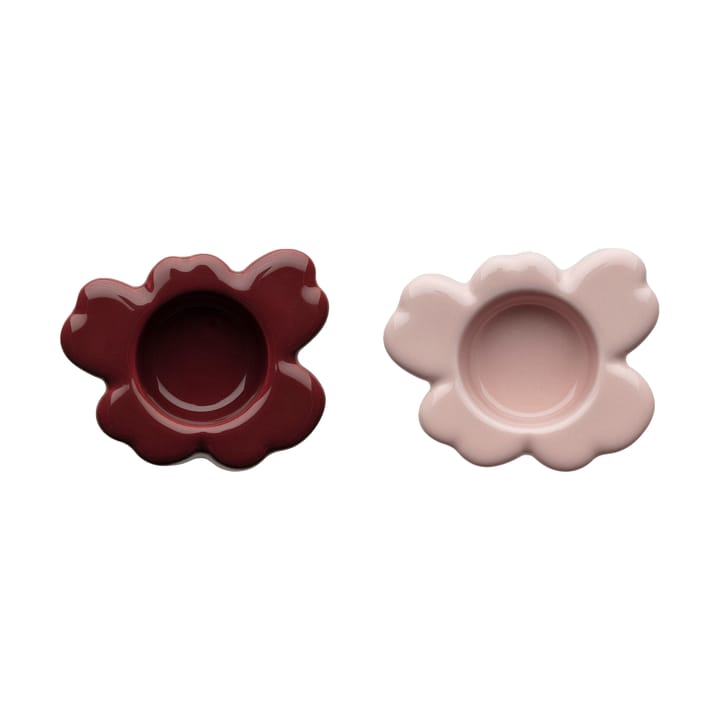 Unikko lyslykt 3x10 cm, 2 stk - Rosy grey-reddish brown - Marimekko