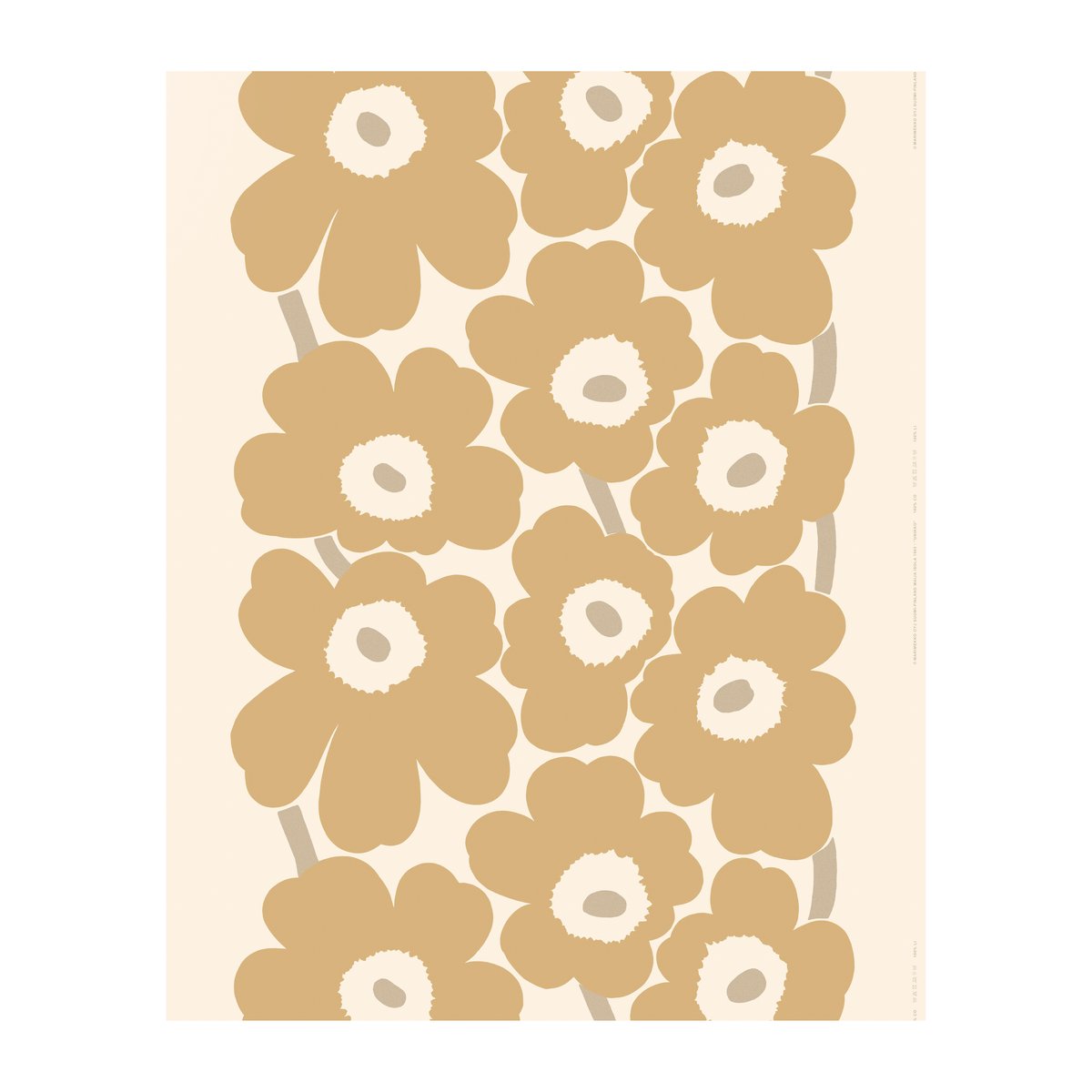 Bilde av Marimekko Unikko satengstoff Beige