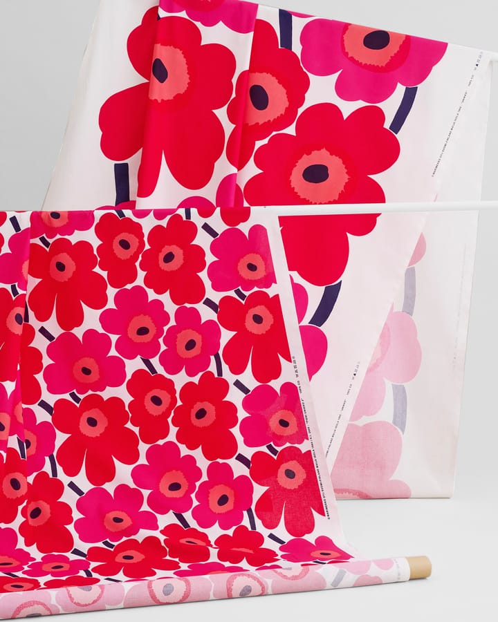 Unikko stoff, rødt Marimekko