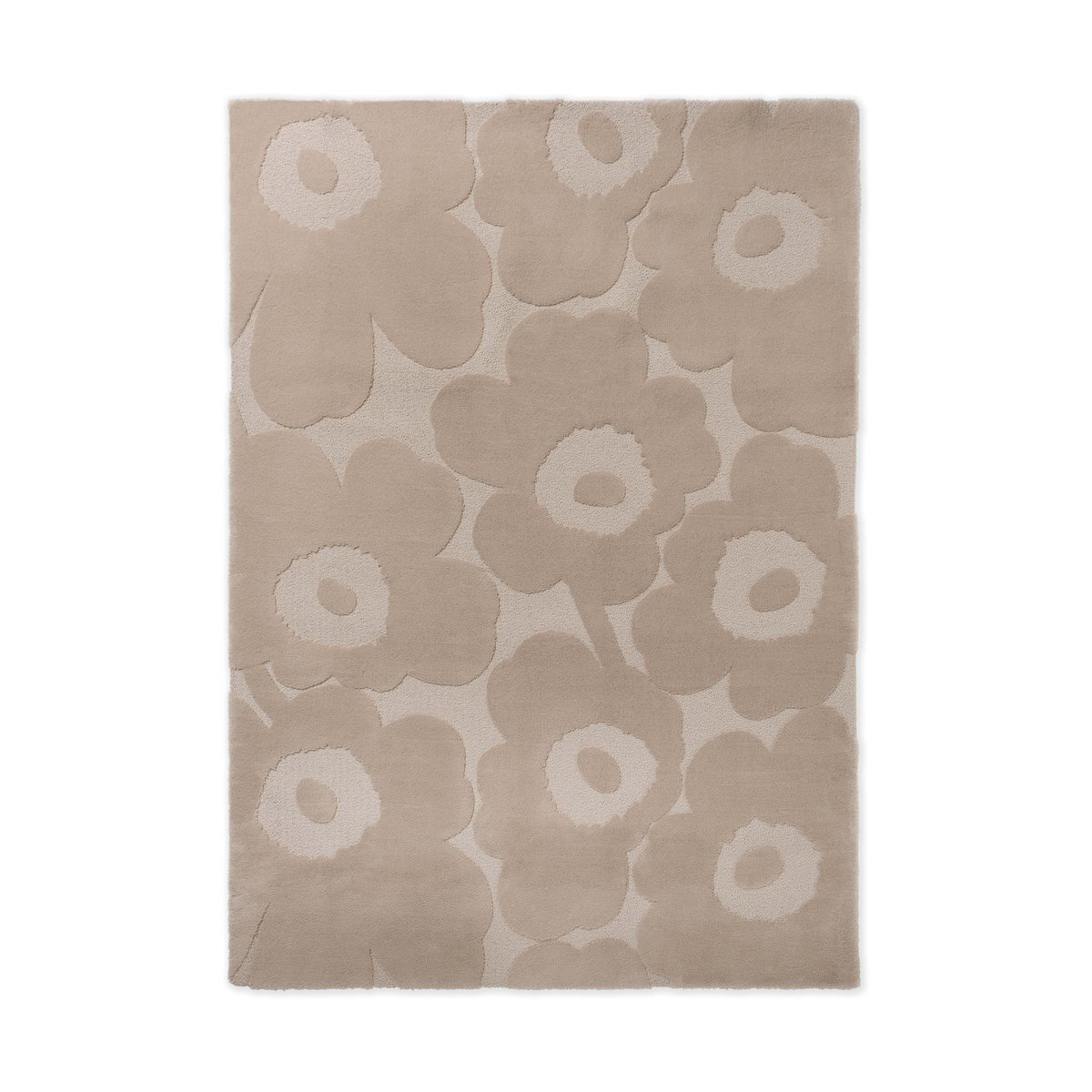 Bilde av Marimekko Unikko ullteppe Light Beige 140x200 cm