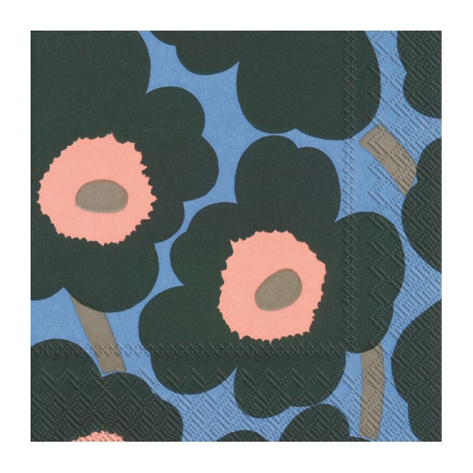 Unniko serviett 33x33 cm 20-pack - Grønn-blå - Marimekko